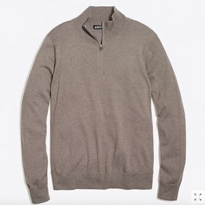 NEW J. Crew Men's Slim Half-Zip Sweater Tan